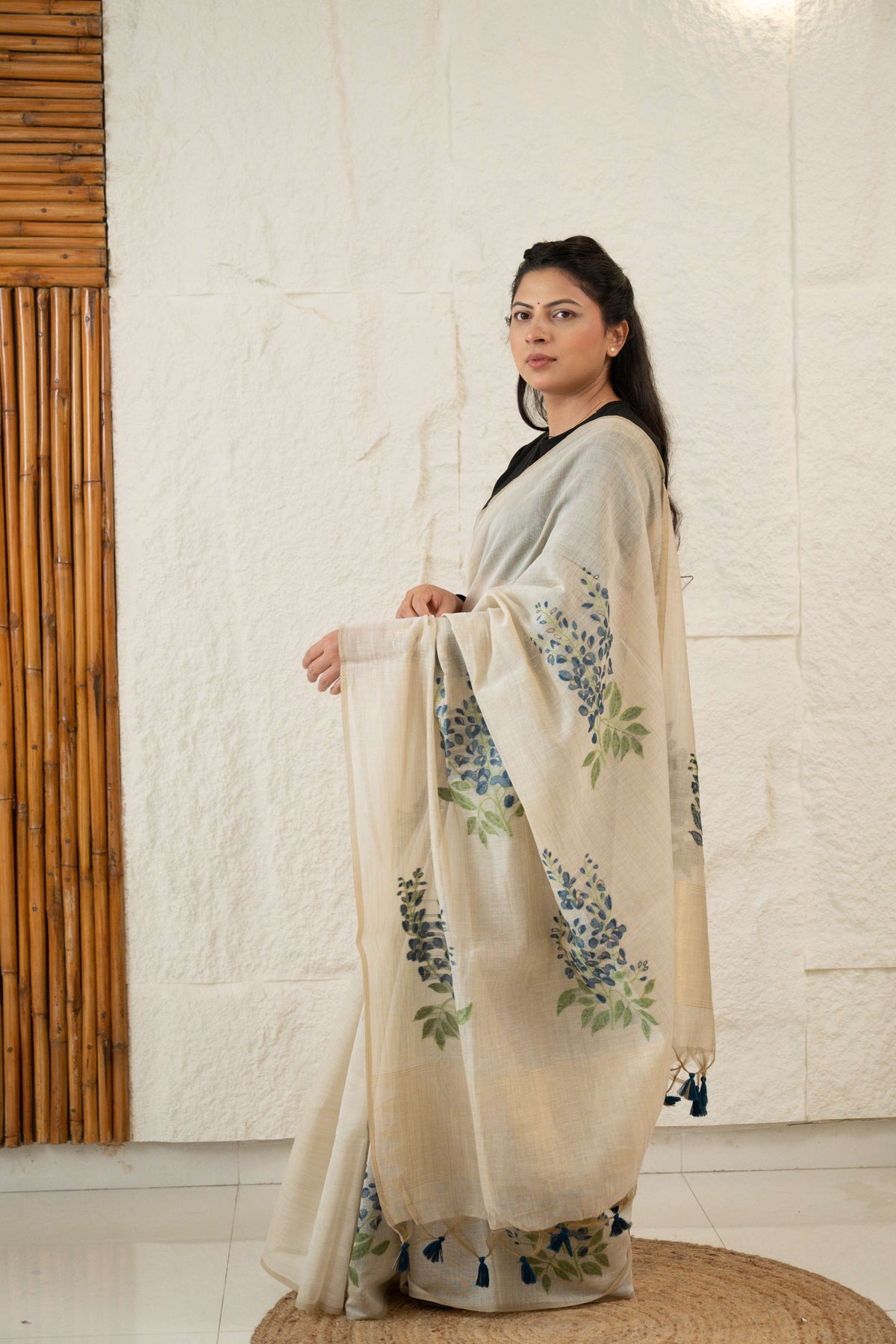 Linen Cotton Saree