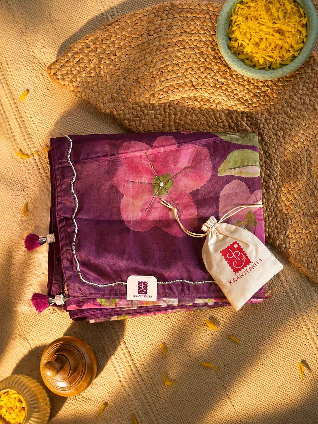 Floral Print Saree