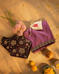 Embroidered Border Crepe Silk Saree