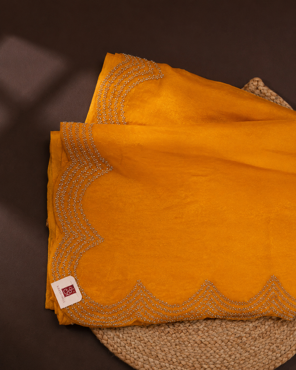 Wine Metallic Silk Saree