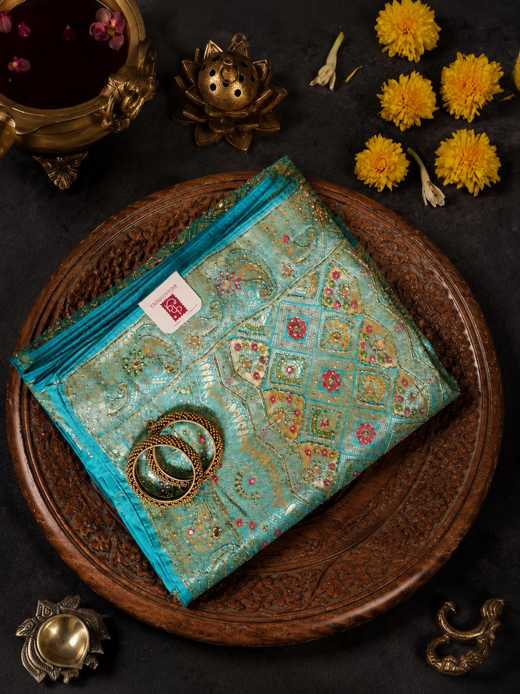 Pure Banarasi Silk Saree Blue