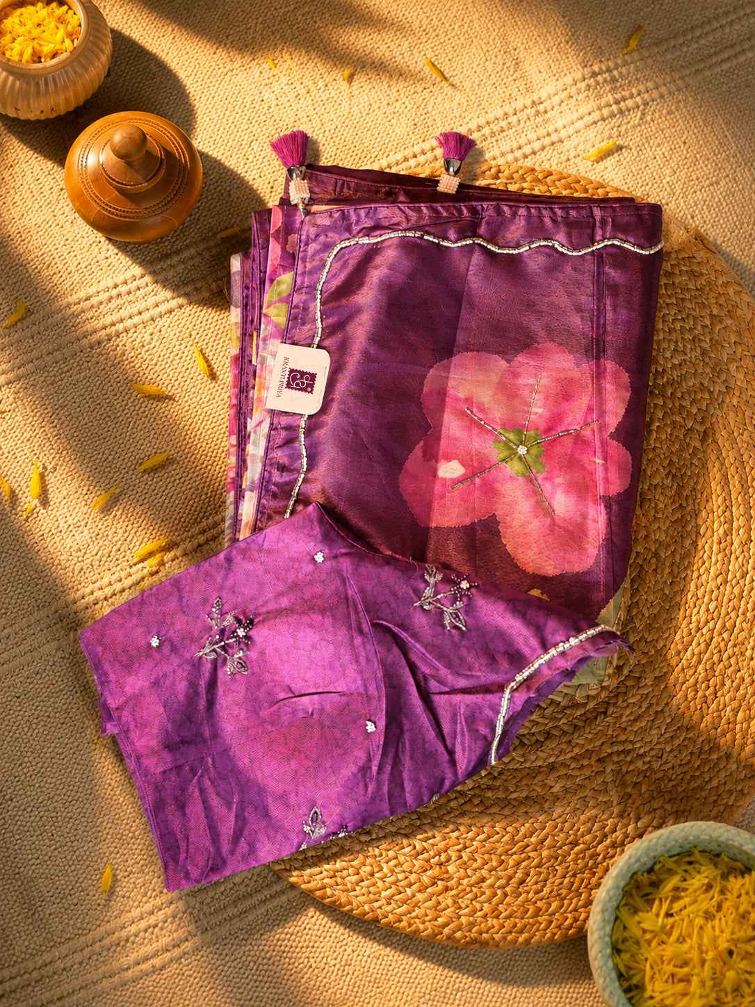Floral Print Saree