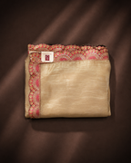 Champagne Gold Crepe Silk Saree