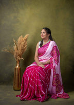 Dual Tone Pink Cotton Saree