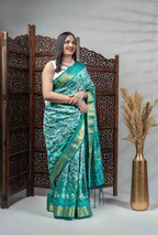 Deep Teal Silk Saree