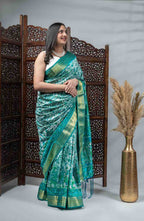 Deep Teal Silk Saree