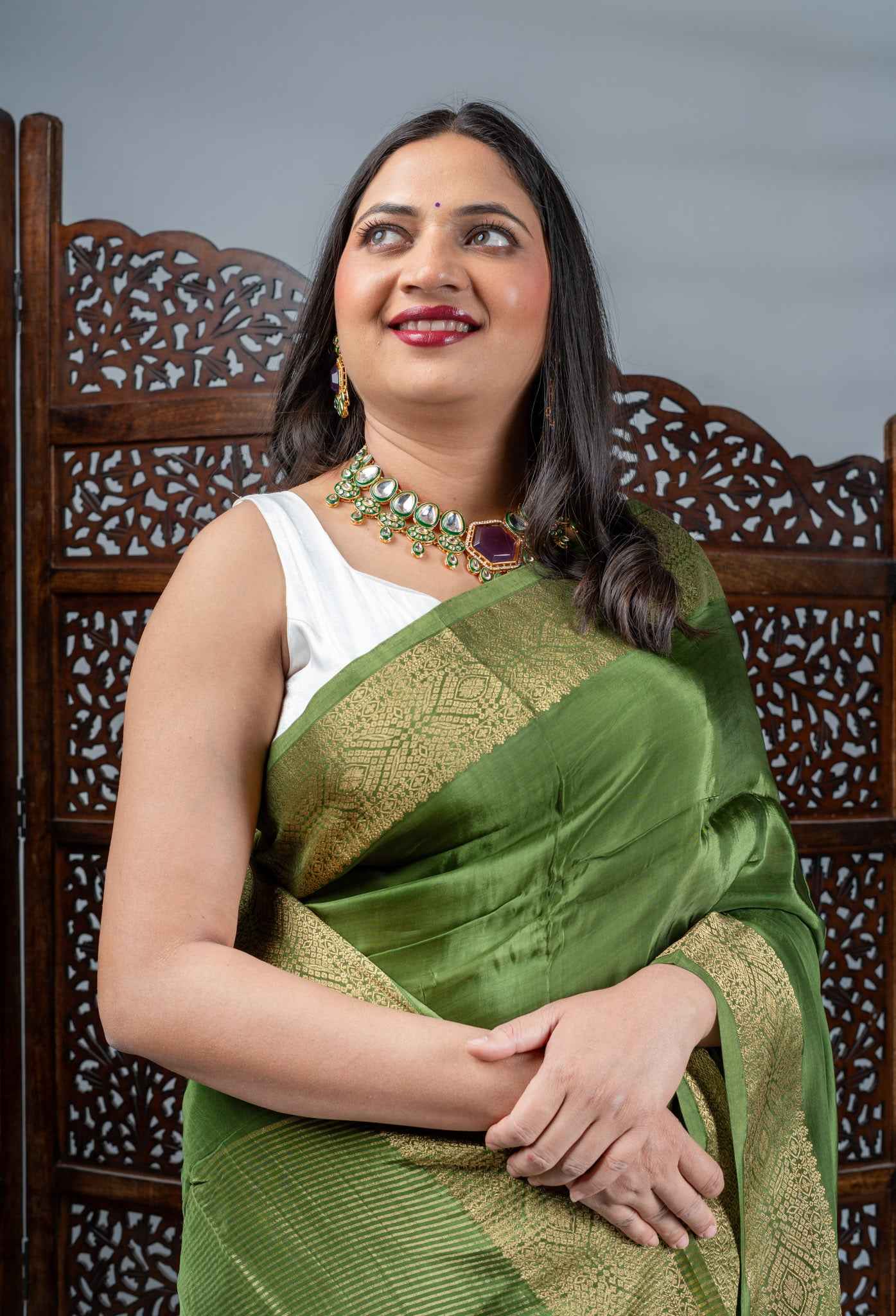 Emerald Green Silk Saree