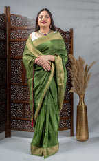 Emerald Green Silk Saree
