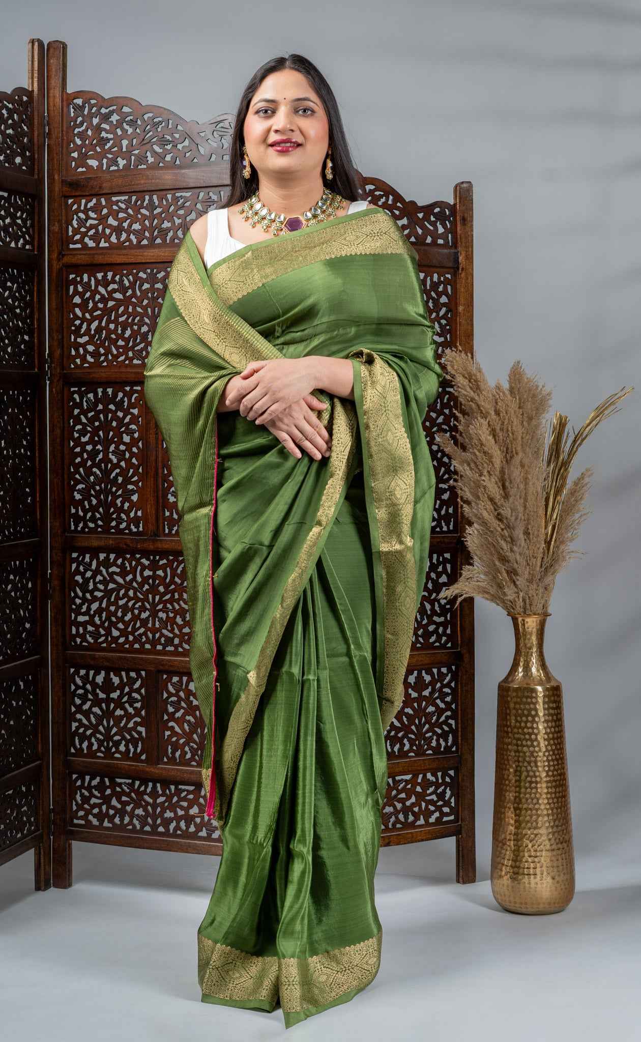 Emerald Green Silk Saree