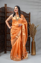 Sunset Apricot Organza