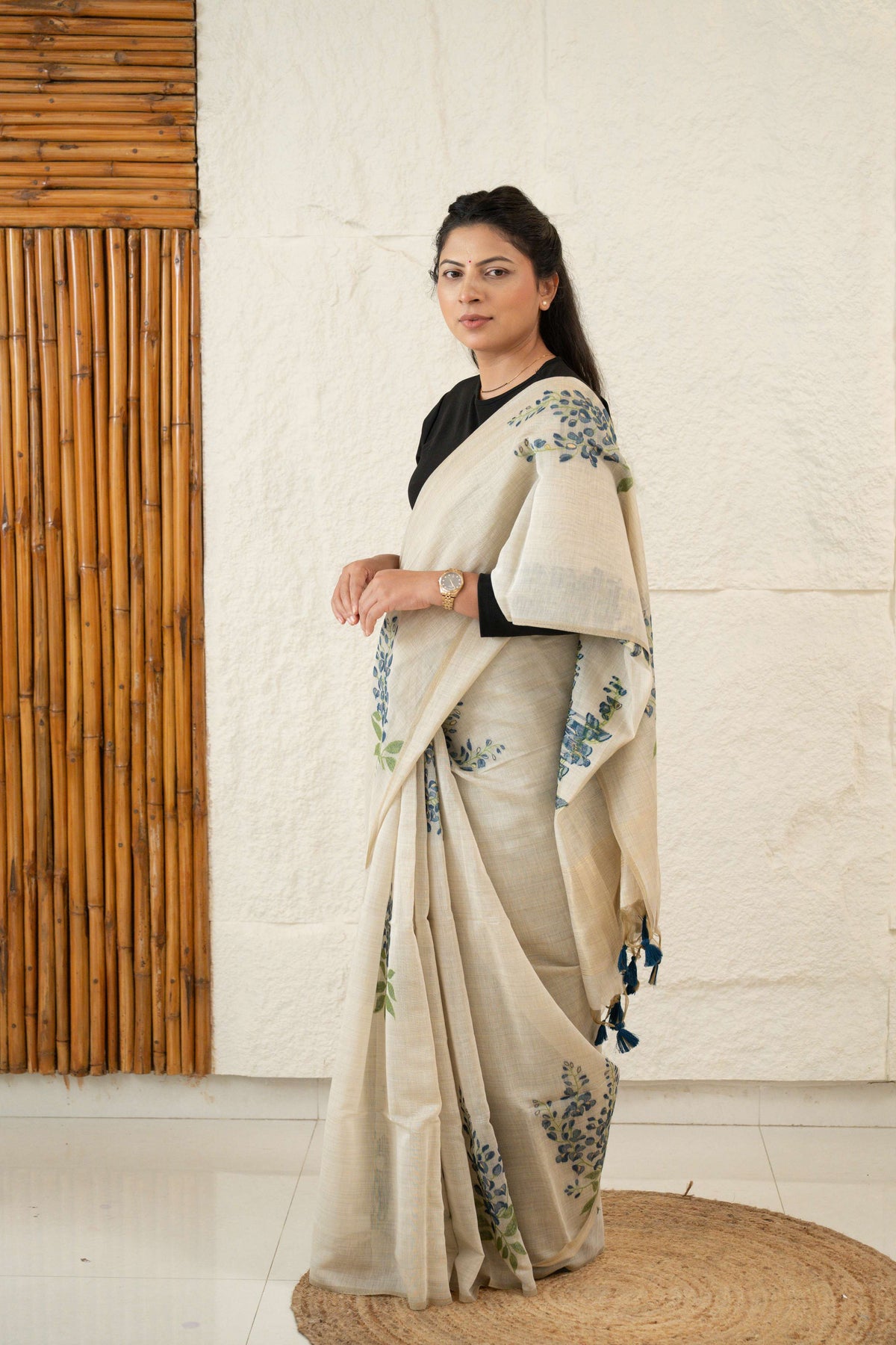 Linen Cotton Saree