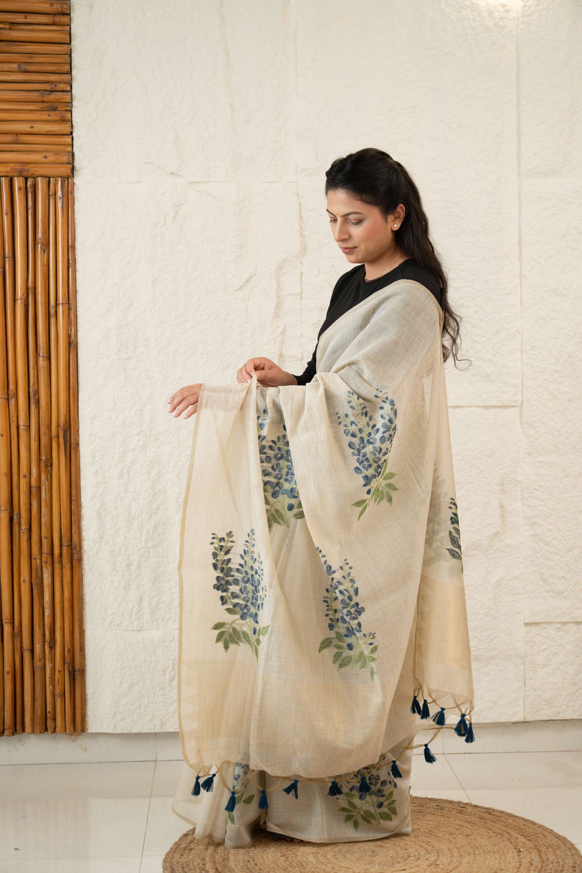 Linen Cotton Saree