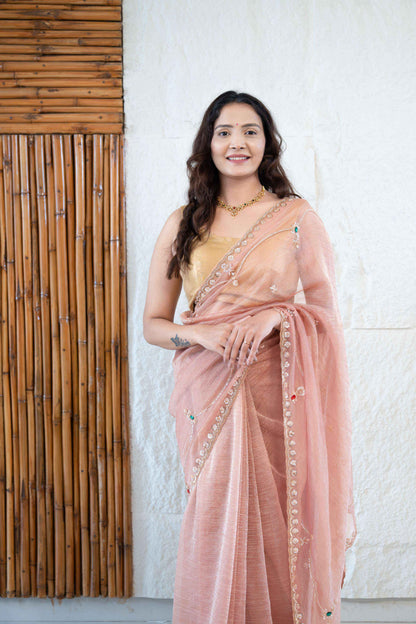 Crushed Tissue Saree