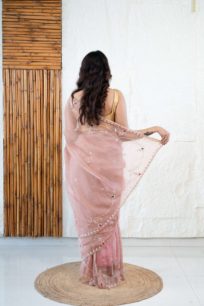 Crushed Tissue Saree