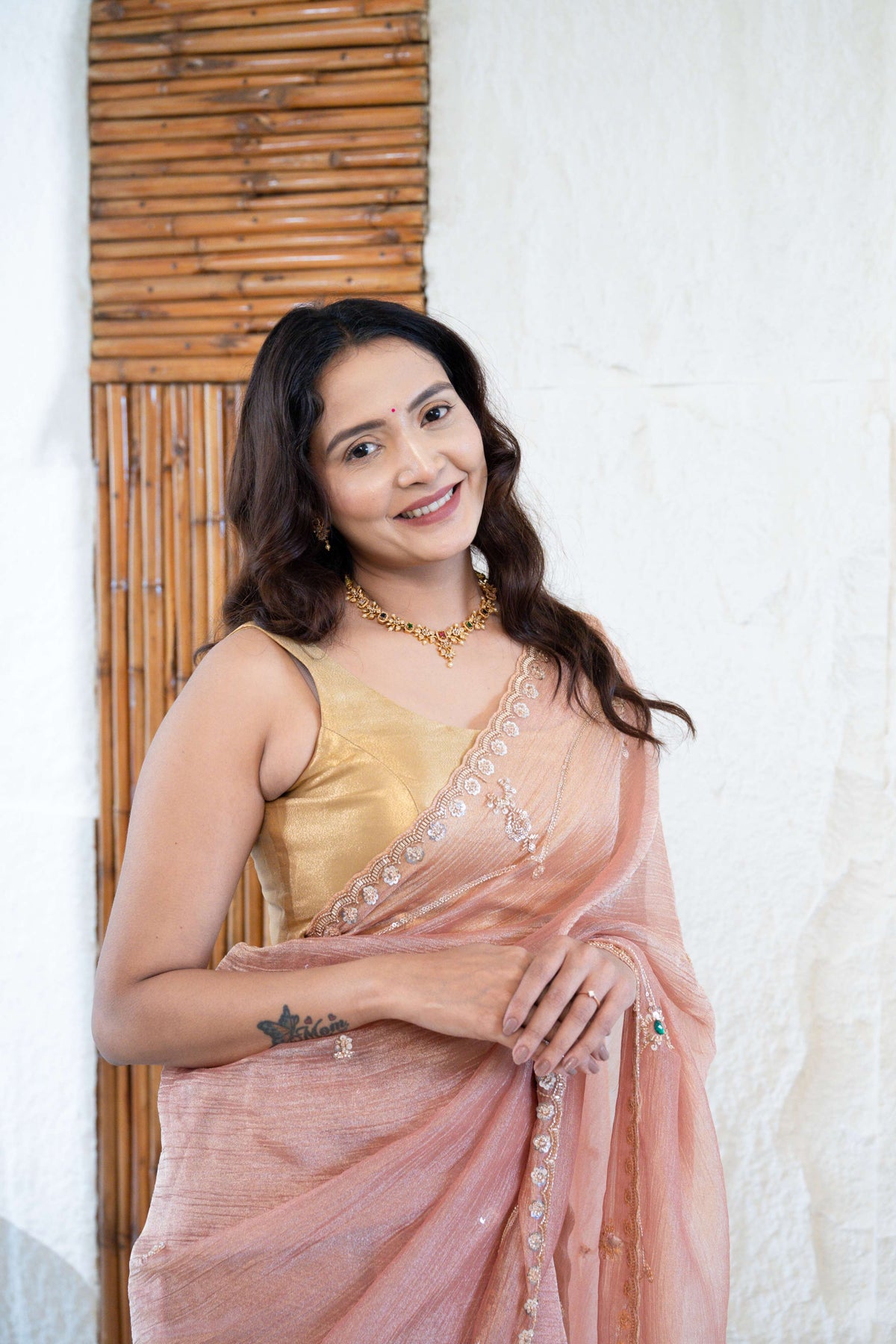 Crushed Tissue Saree