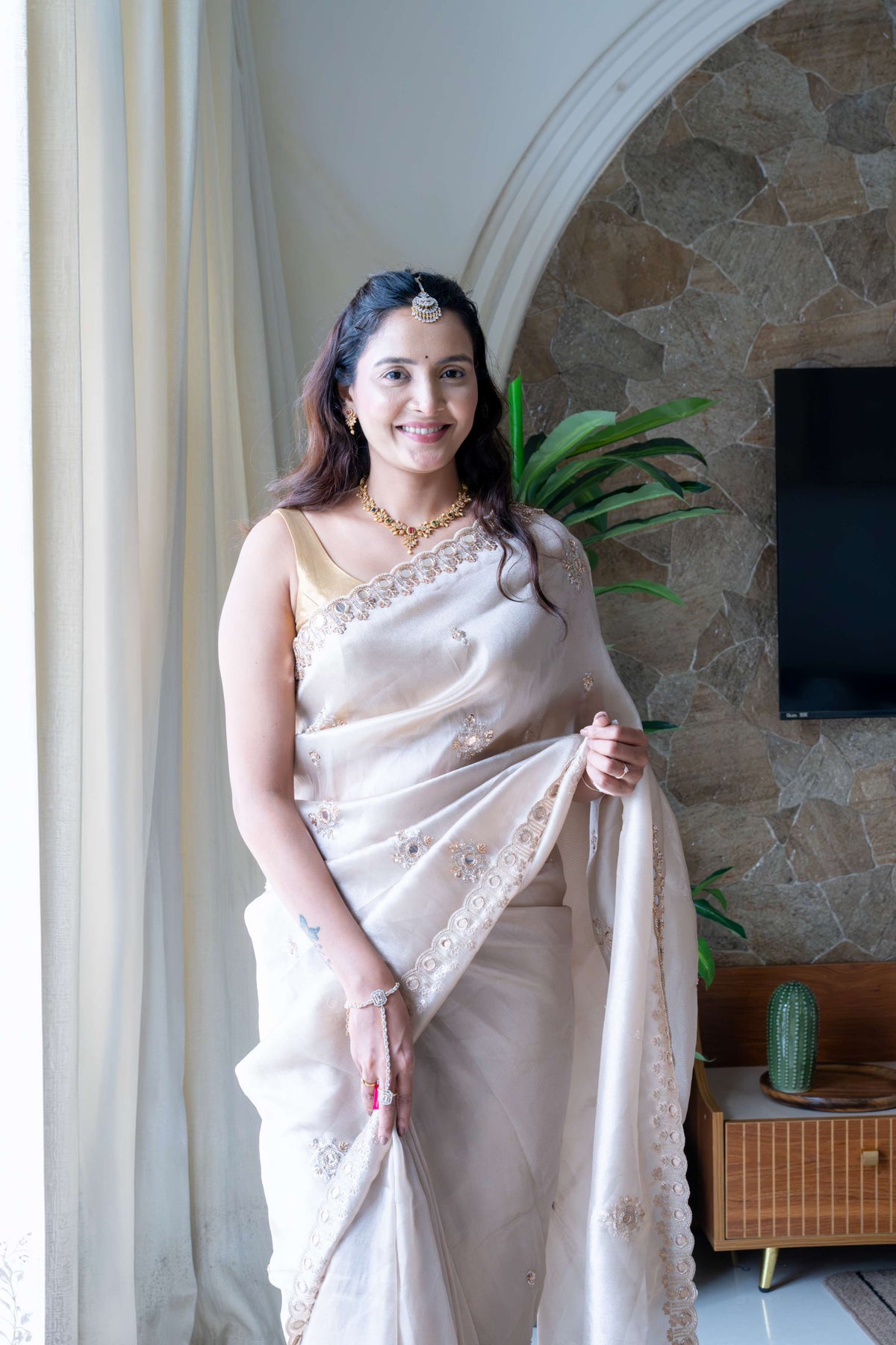 Premium Tissue Organza Saree