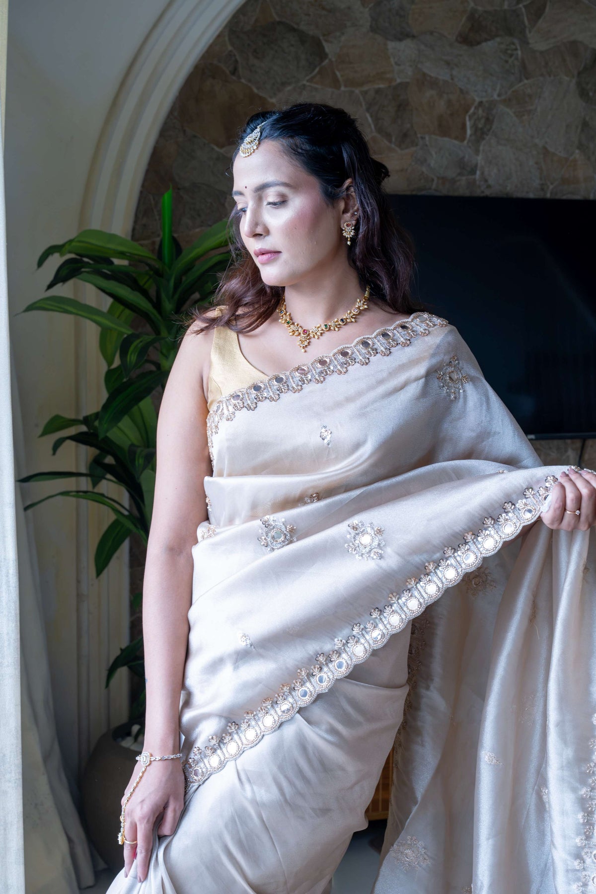 Premium Tissue Organza Saree
