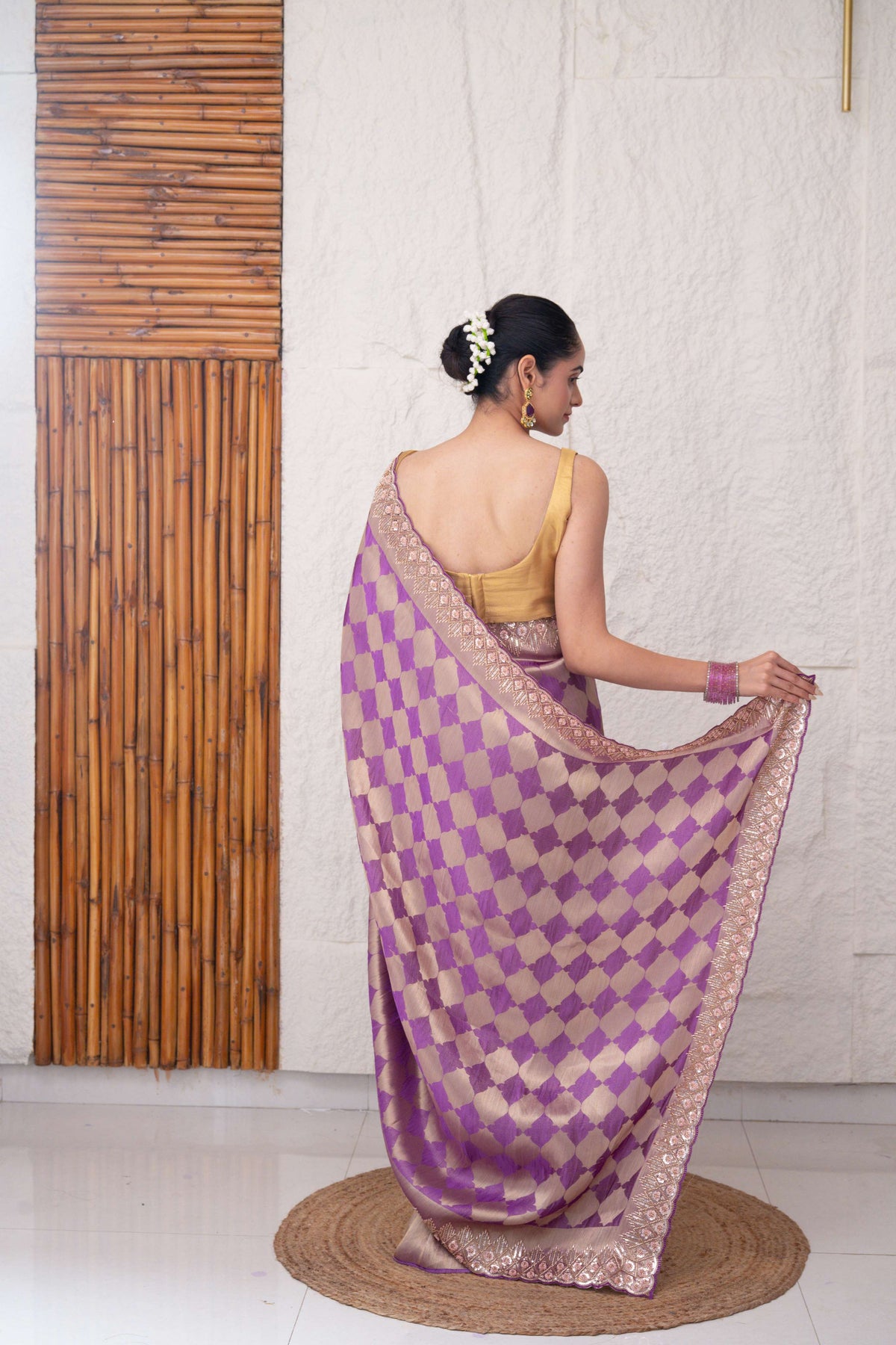 Premium Tissue Silk Saree with Metallic Finish